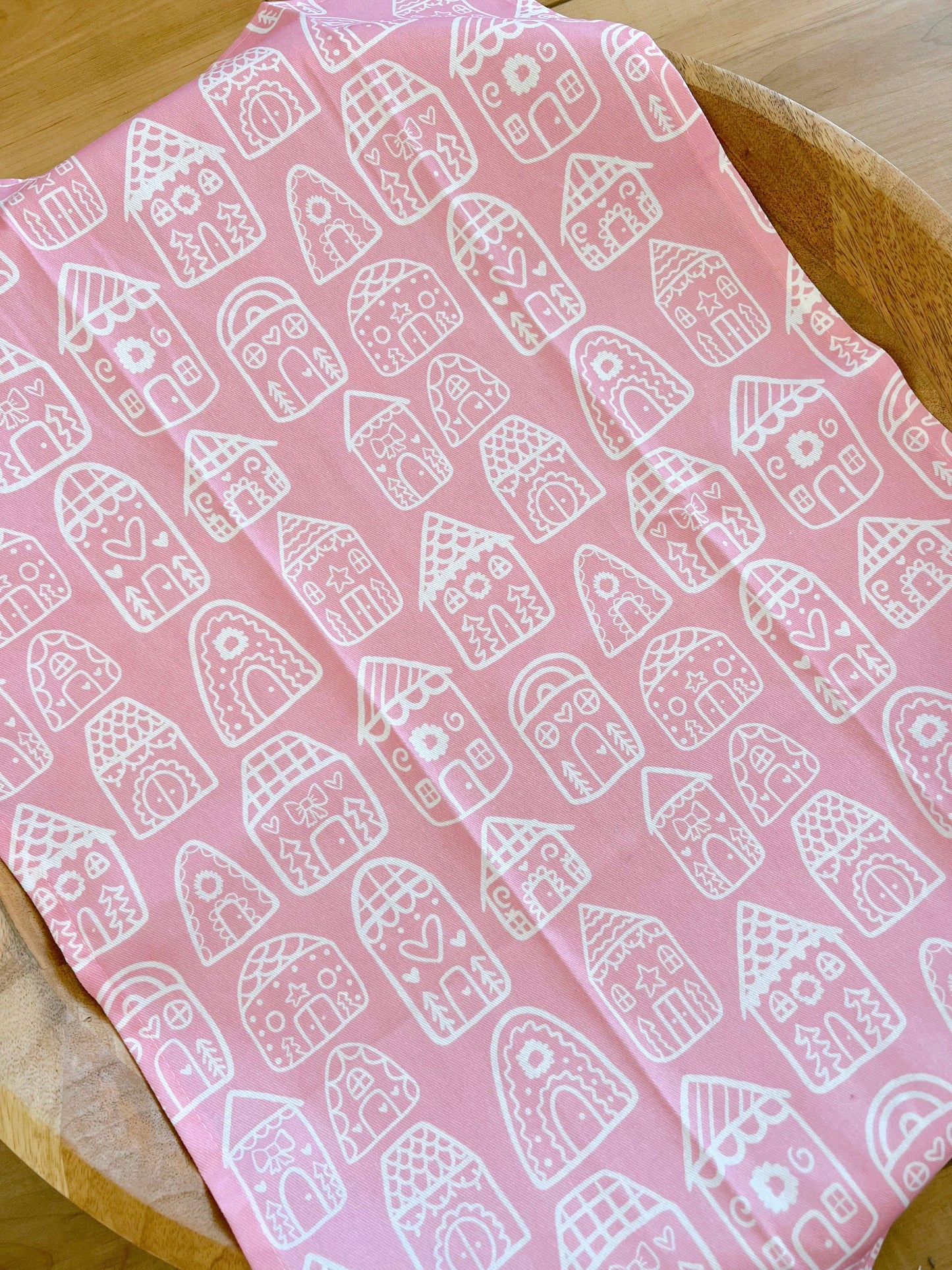 Cotton Tea Towel - Gingerbread Houses