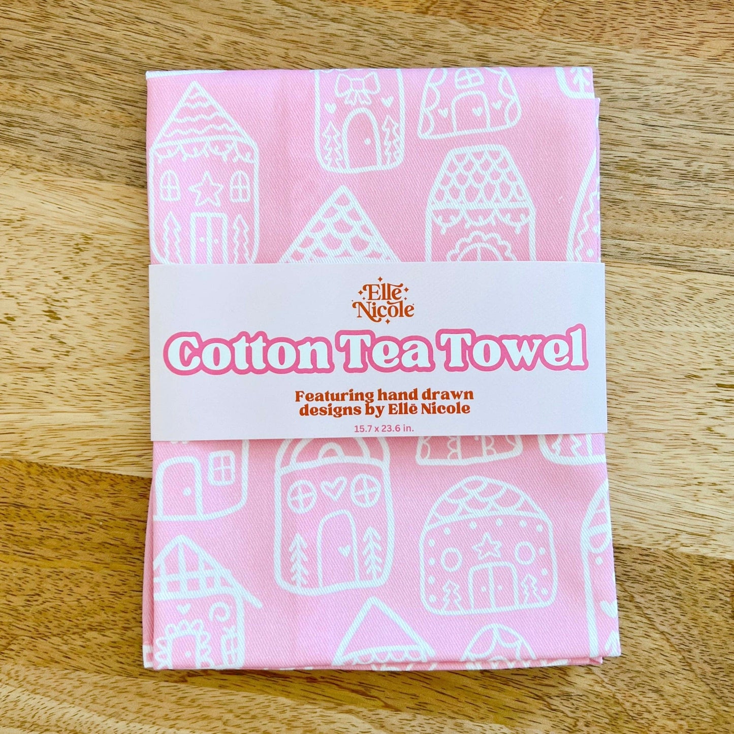 Cotton Tea Towel - Gingerbread Houses