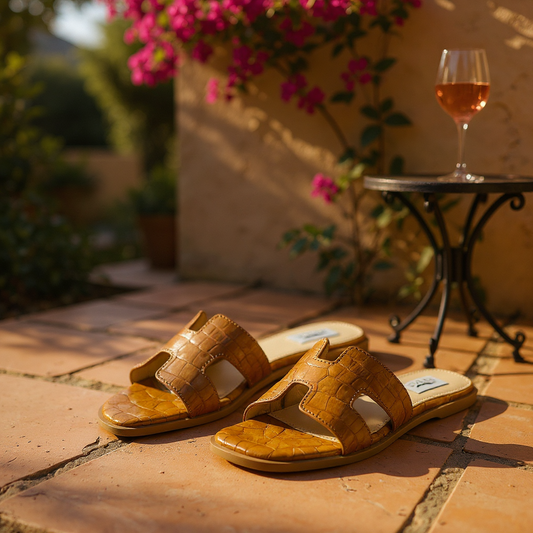 Holly Cut out Croco Sandal