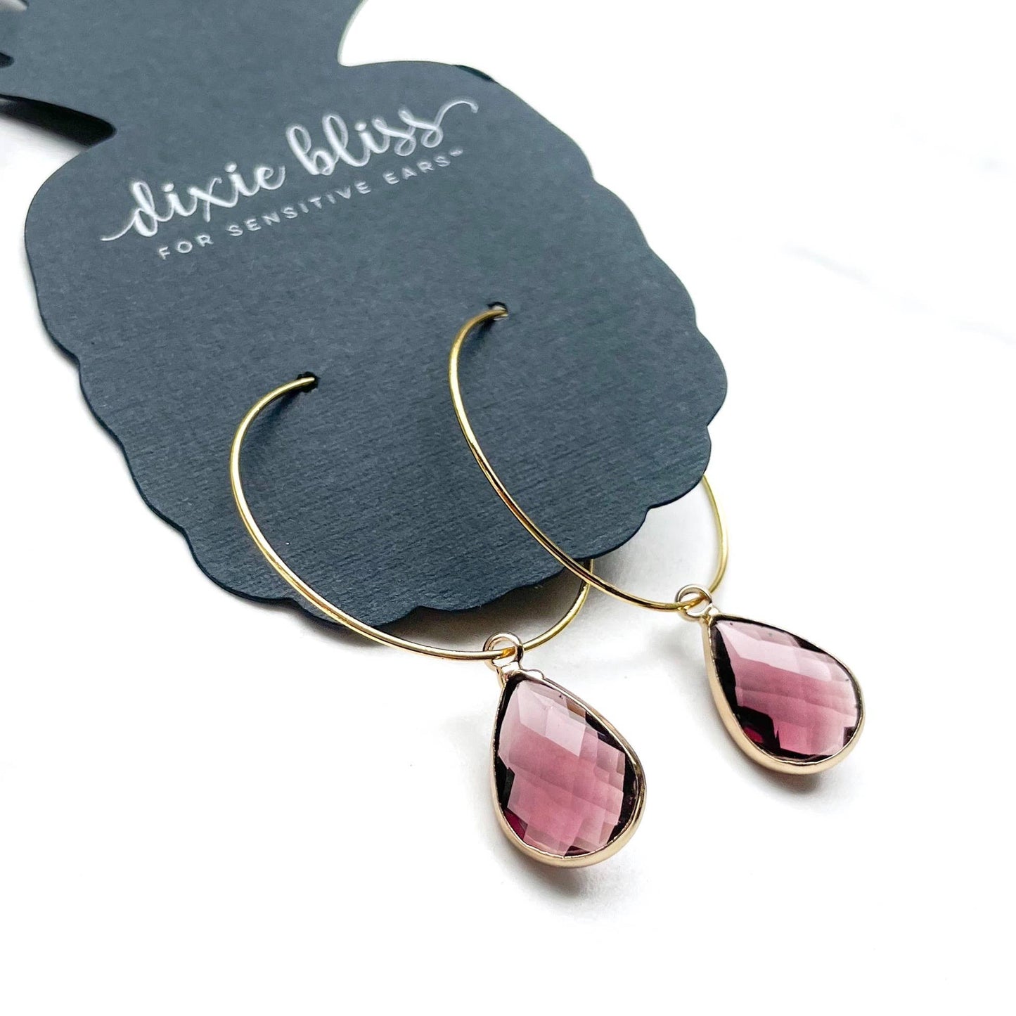 Fanciful Hoops in Mink Mauve Earrings