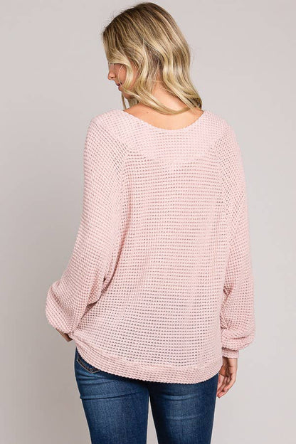 Dawna Long Sleeve Dolman Knit Top