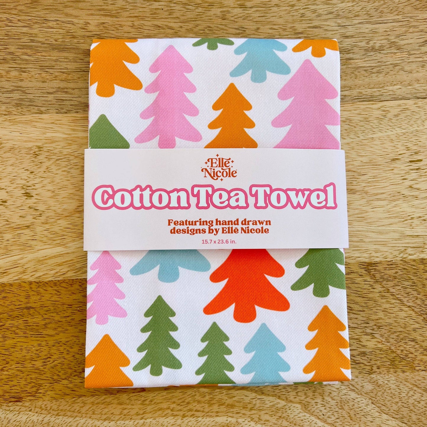 Cotton Tea Towel - Holiday Trees