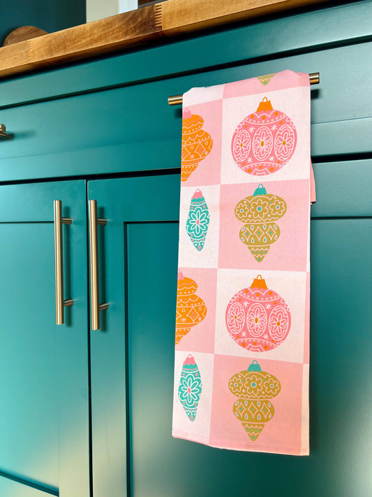 Cotton Tea Towel - Ornaments