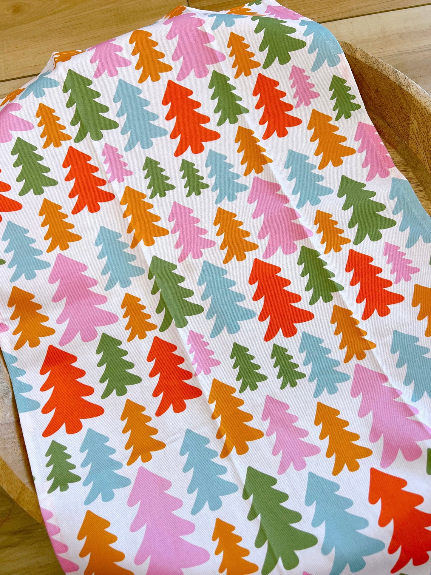 Cotton Tea Towel - Holiday Trees