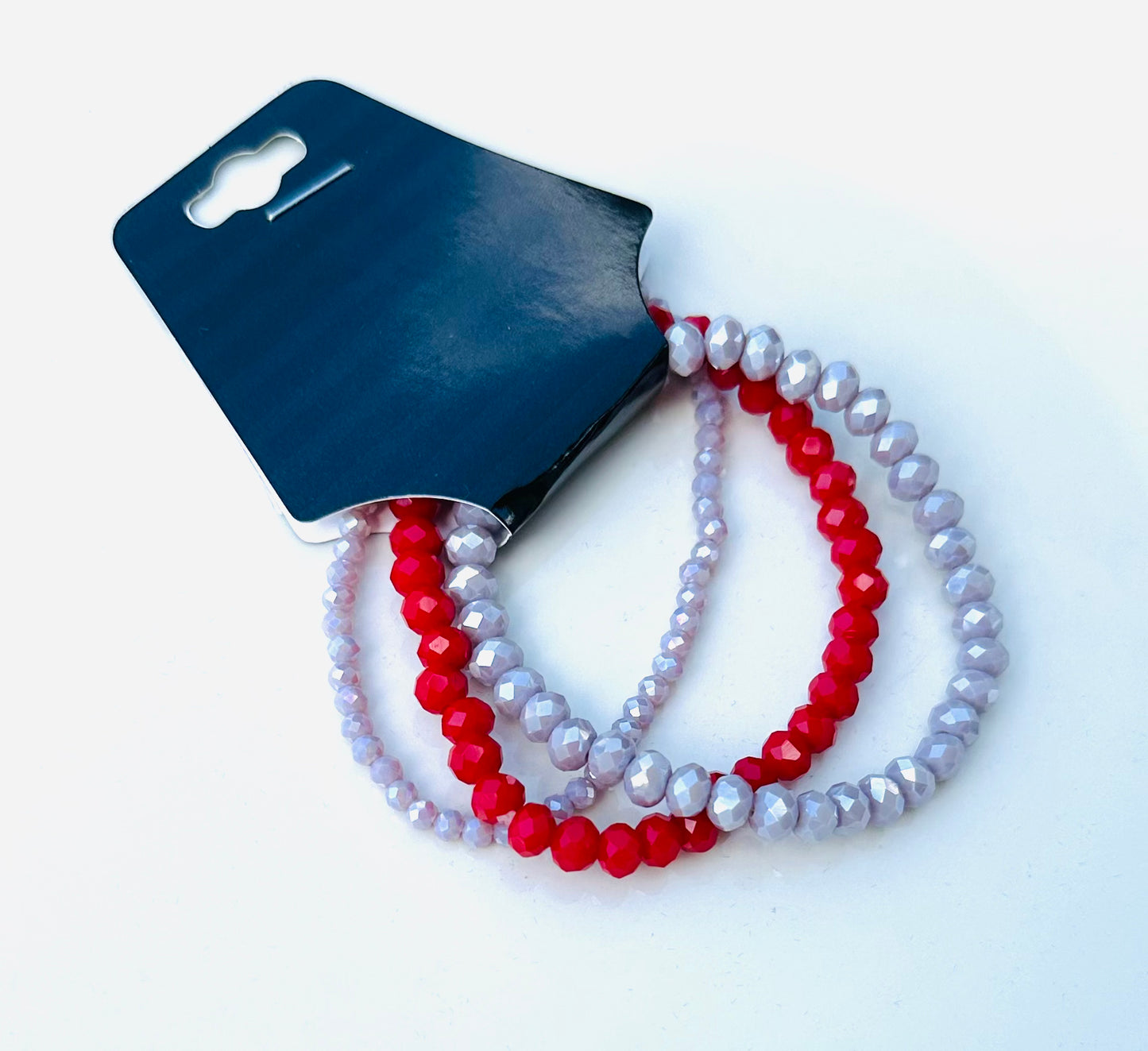 Ruby Red Mix Stackable Stretch Bracelets