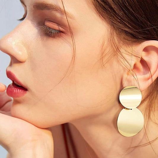 Gold Stacked Statement Earrings