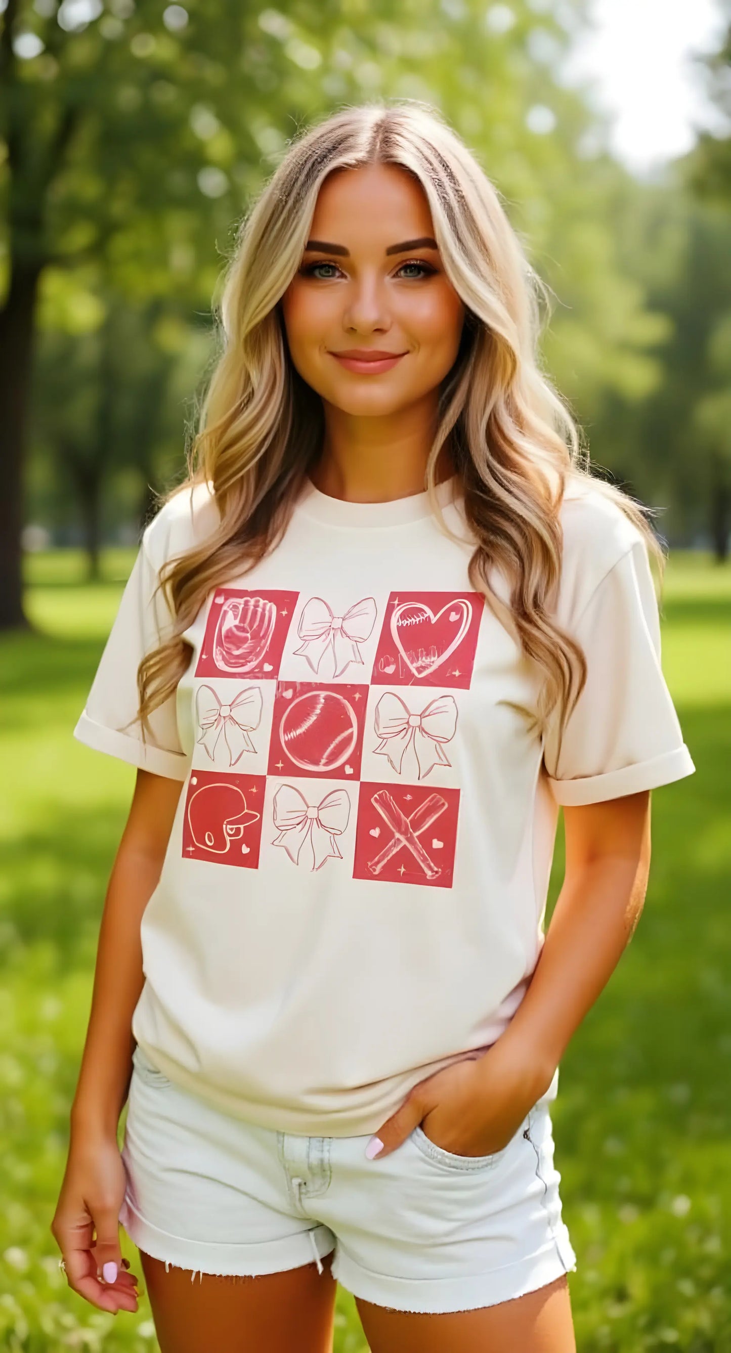 Baseball & Bows Tee
