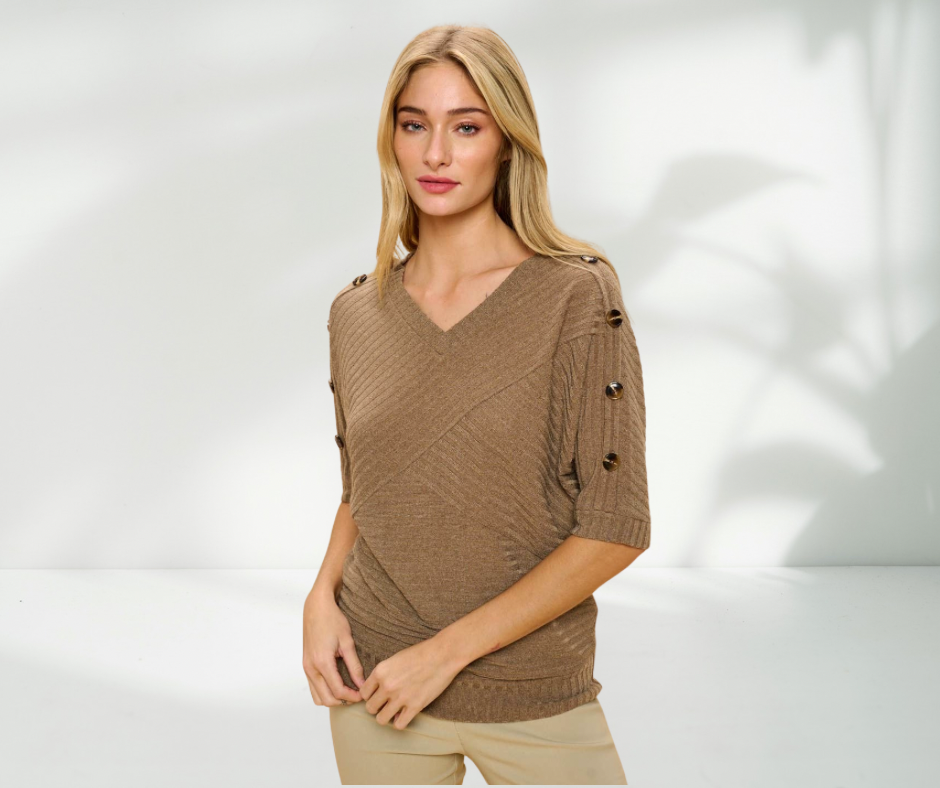 Veronica V-Neck Dolman Sweater