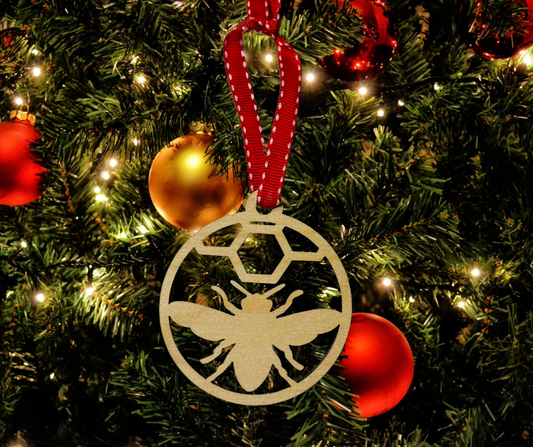 Bee + Hive Cut Out Ornament