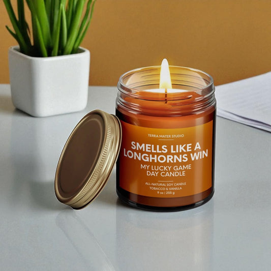 Smells Like A Longhorns Win Game Day Candle