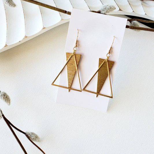 Triangle Statement Earrings – Handmade & Modern
