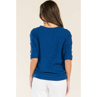 Veronica V-Neck Dolman Sweater in Peacock