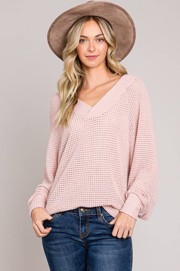 Dawna Long Sleeve Dolman Knit Top